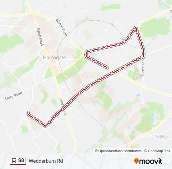 S8 Bus Line Map