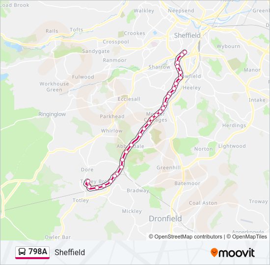 798A Bus Line Map