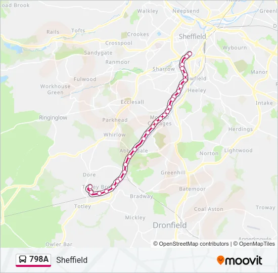 798A Bus Line Map