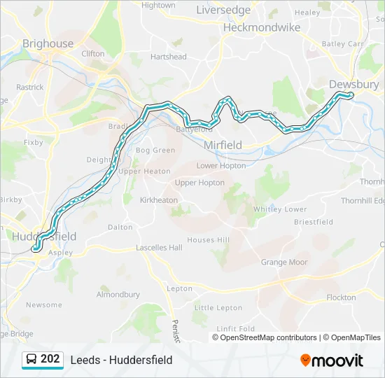 202 Bus Line Map