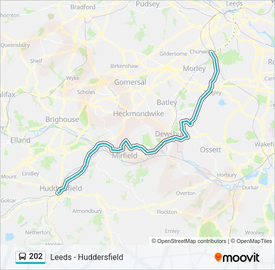 202 Bus Line Map
