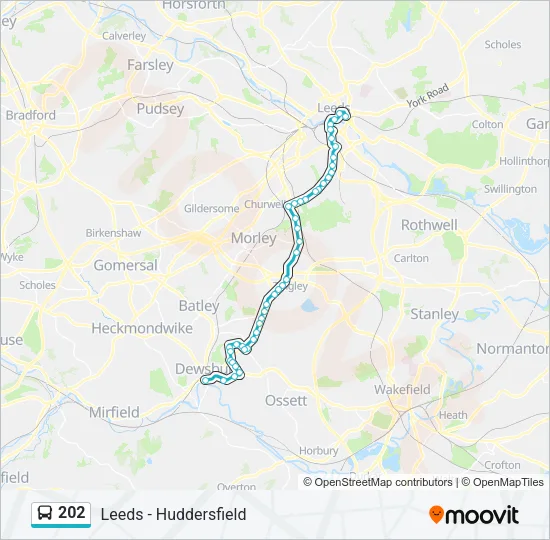 202 Bus Line Map