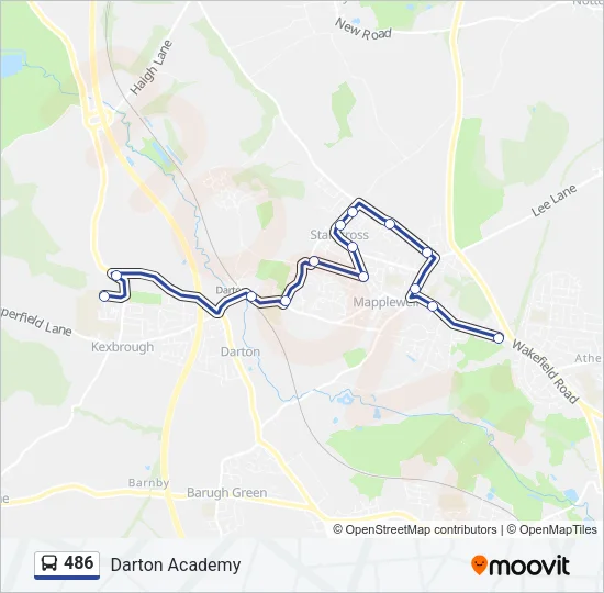 486 Bus Line Map