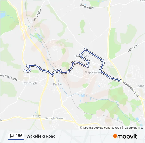 486 Bus Line Map