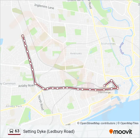 63 Bus Line Map