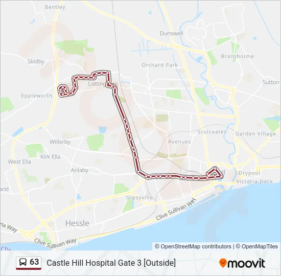 63 Bus Line Map