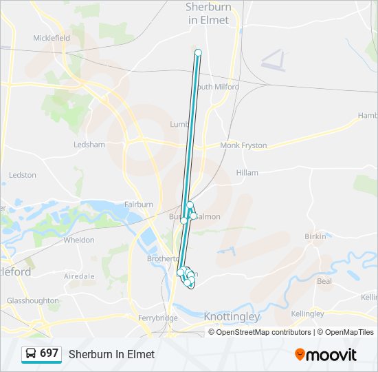 697 bus Line Map