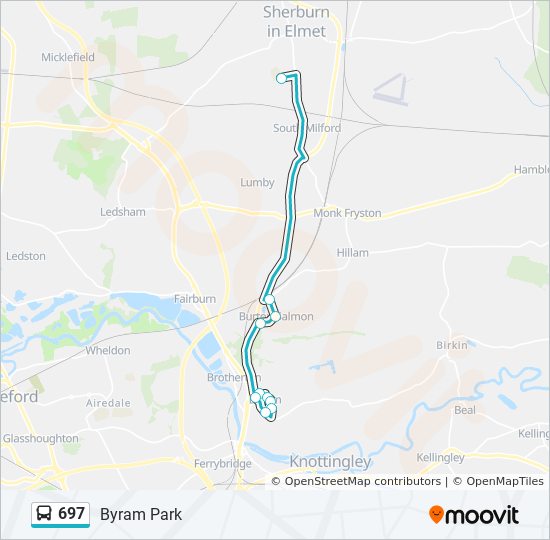 697 bus Line Map