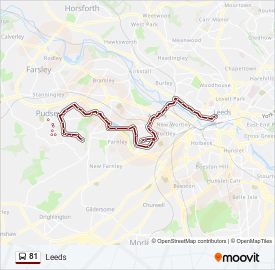 81 bus Line Map