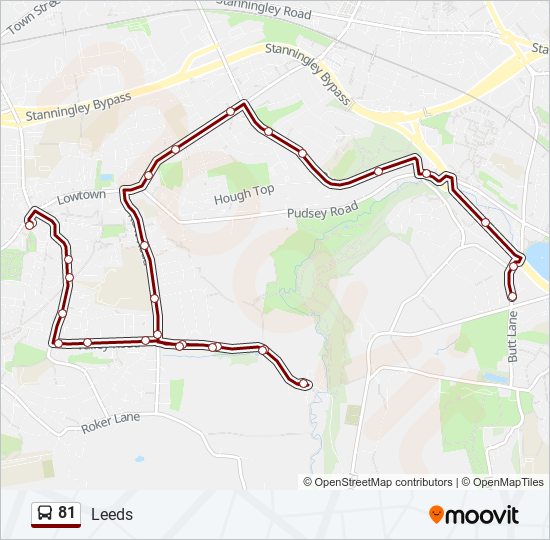 81 bus Line Map