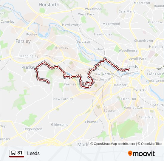 81 bus Line Map