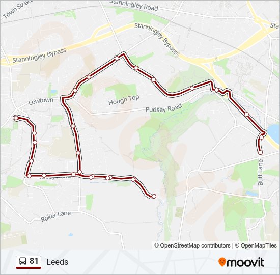 81 Bus Line Map