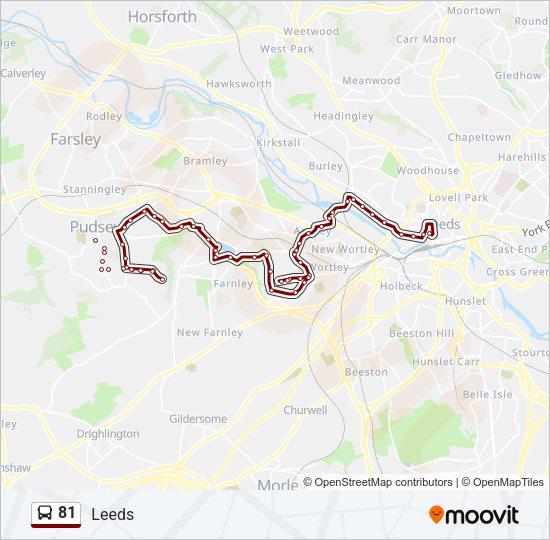 81 Bus Line Map