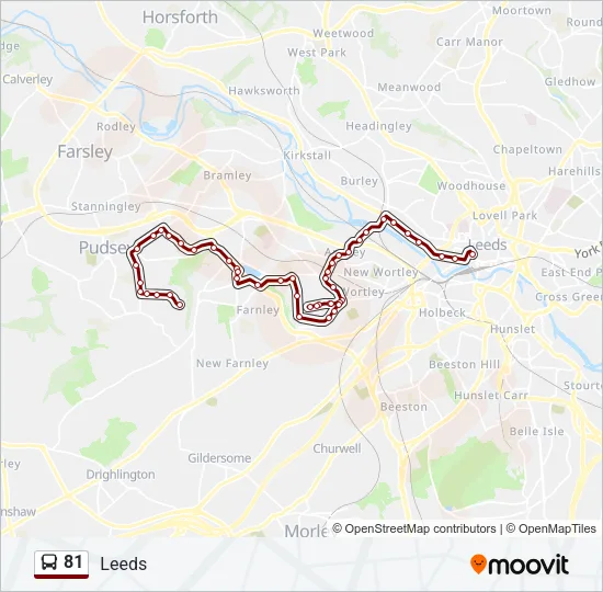 81 Bus Line Map