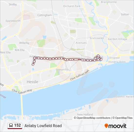 152 Bus Line Map