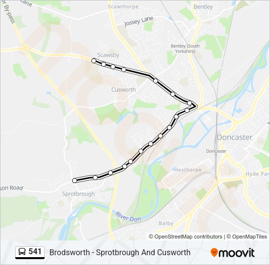 541 Bus Line Map