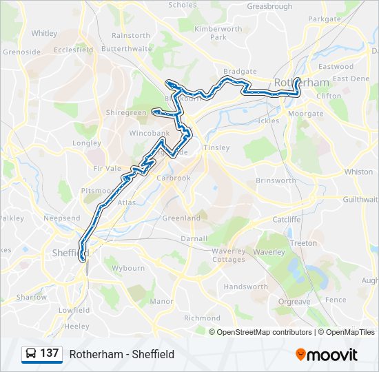 137 Bus Line Map