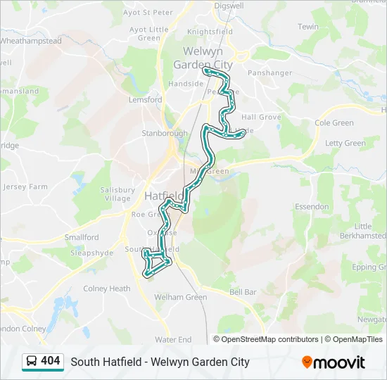 404 Bus Line Map