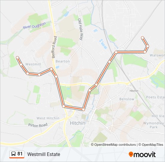 81 Route Schedules, Stops & Maps Westmill Estate (Updated)