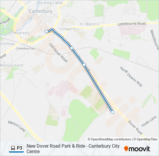 P3 bus Line Map