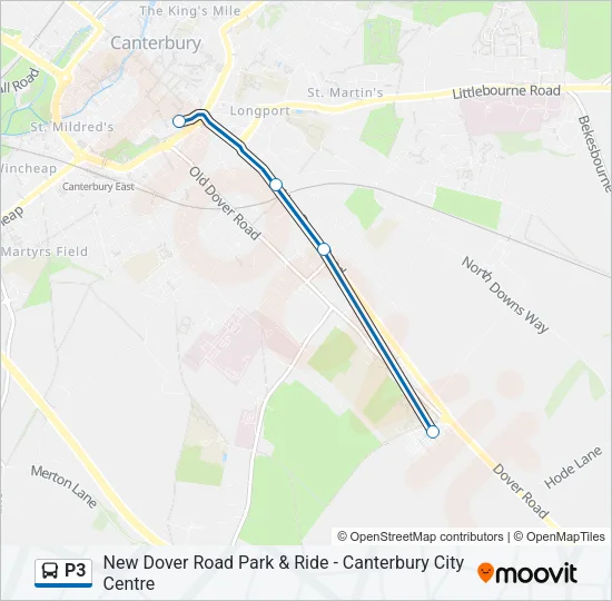 P3 Bus Line Map