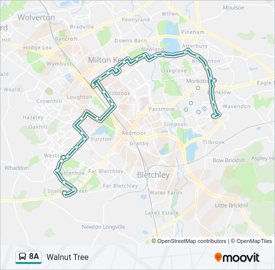 8A Bus Line Map