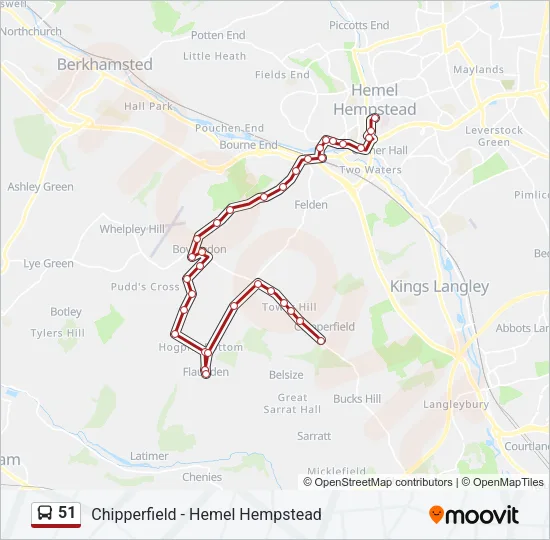 51 Bus Line Map