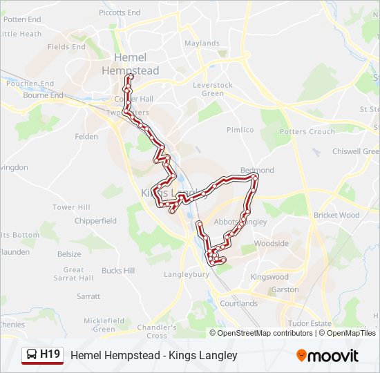 h19-route-schedules-stops-maps-hemel-hempstead-updated