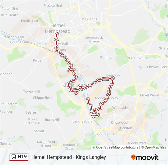 H19 Bus Line Map
