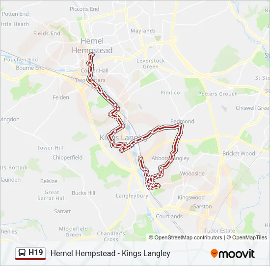 H19 Bus Line Map