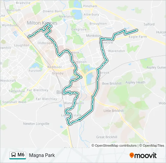 M6 Bus Line Map