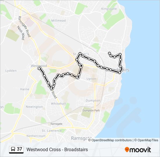 37 bus Line Map