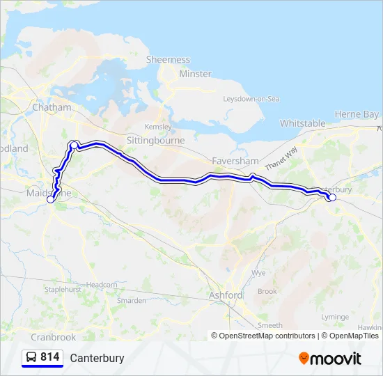 814 Bus Line Map