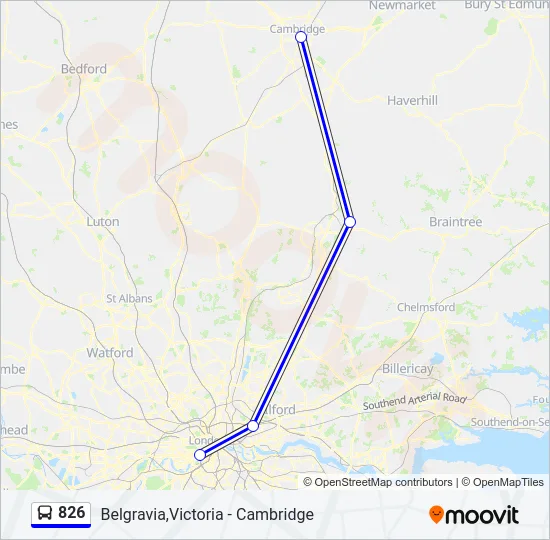 826 Bus Line Map