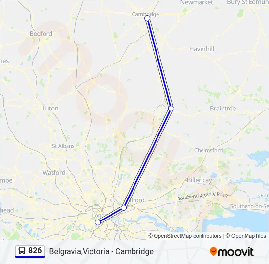 826 Bus Line Map