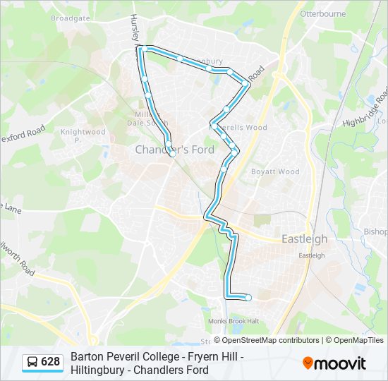 628 Route Schedules, Stops & Maps Chandlers Ford (Updated)