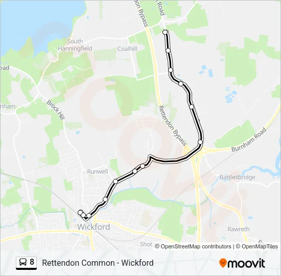 8 Bus Line Map