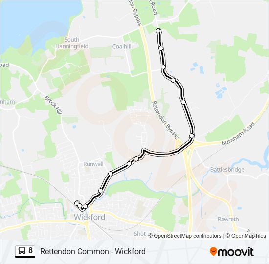 8 bus Line Map