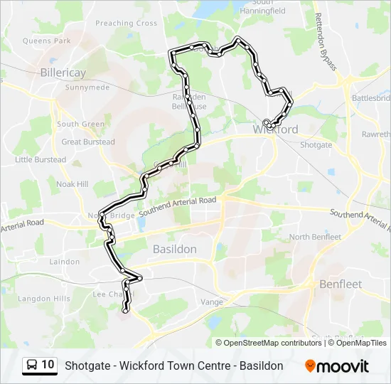 10 Bus Line Map