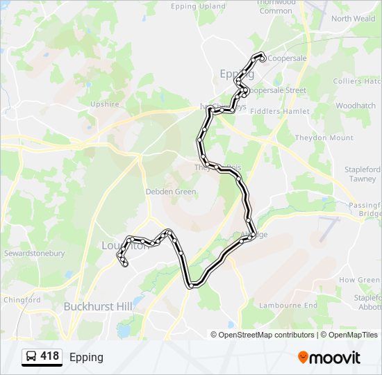 418 bus Line Map