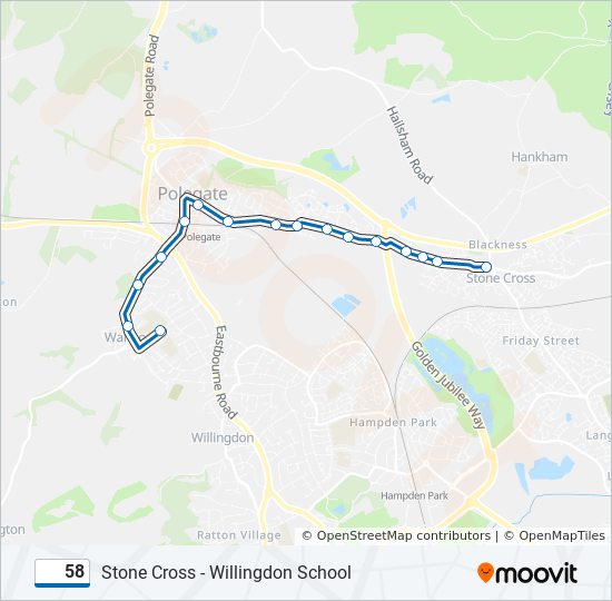 Bus 58 Route Map | Bus Line 58: map, stops, and real-time schedules – RSIH
