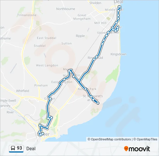 93 Bus Line Map
