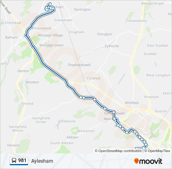 981 bus Line Map