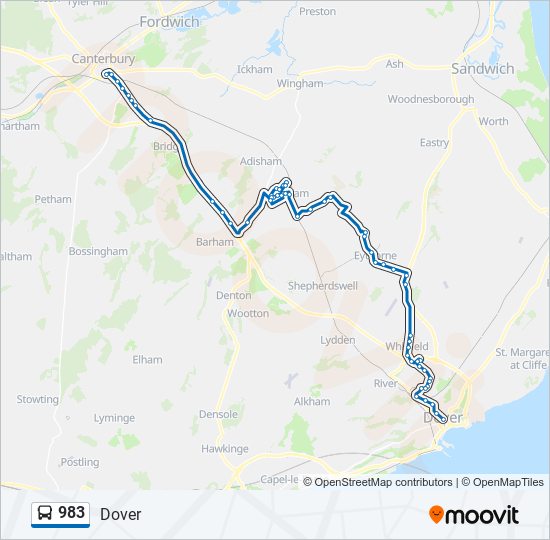 983 Route Schedules Stops Maps Dover Updated 