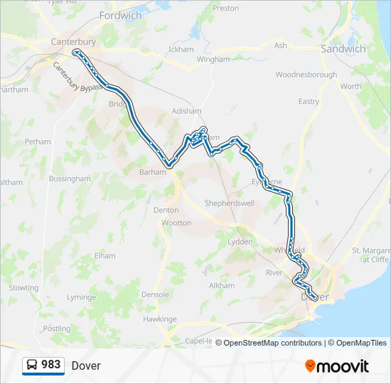 983 Route: Schedules, Stops & Maps - Dover (Updated)
