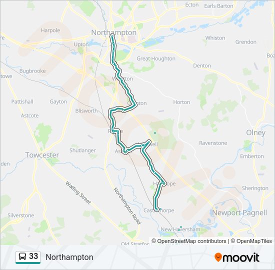 33 Bus Line Map