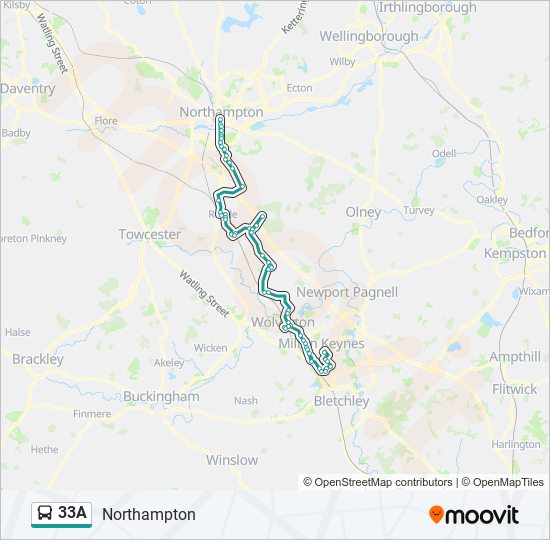 33A Bus Line Map