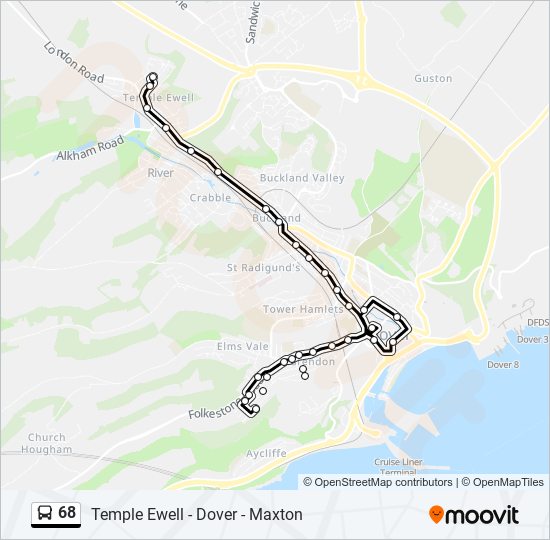 68 bus Line Map