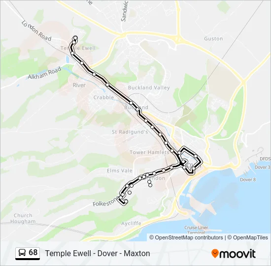 68 Bus Line Map
