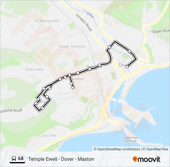 68 Bus Line Map